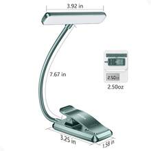 Local Delivery--19 LED Rechargeable Book Light For Reading In Bed With Memory Function- Eye Caring 3 Color Temperatures,Dimming Brightness,80 Hrs Runtime Lightweight Clip On Light For Book Lovers - 墨綠色 - 查看 8