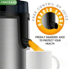 PANCERKA 3-Speed Juicer, Centrifugal Juicer, 3-Inch Wide Chute To Fit Whole Fruits And Vegetables, Easy To Clean, Suitable For Home Use