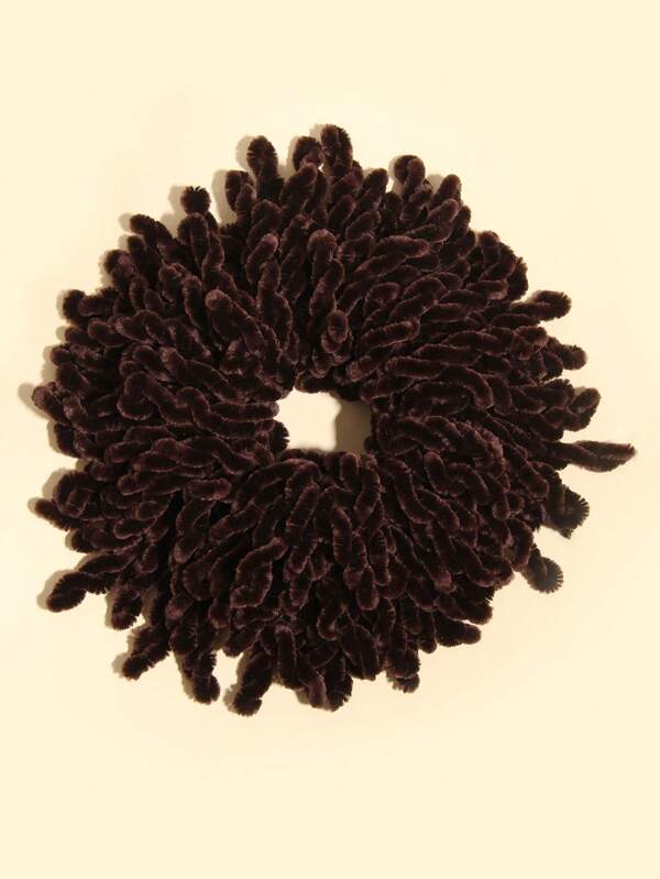 1 pièce Gros chouchou marron café Accessoire pour cheveux pour femmes Élastiques à cheveux Supports de queue de cheval Élastiques à cheveux Bandes en caoutchouc pour cheveux Chouchous Corde à cheveux Élastique à cheveux, Élastique à cheveux, Accessoires pour cheveux, Boules de cheveux