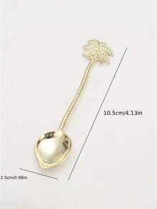 Tropical Coconut Palm Teaspoon Coffee Stirring Spoons - Golden Metal Souvenir With Palm Leaf Design, Ideal For Dining Bar Decor, Bar Accessories Tropical Theme Decor Durable Metal Spoons, Coffee Bar Accessories Long Handle Coffee Spoon, Iced Tea Spoon, Ice Cream Spoon, Stirring Spoon, Dessert Scoop, Coffee Scoop, Ice Cream Spoon, Mixing Scoop, Hotel, Restaurant, Public Jam Spoon, Tableware School Supplies,Back To School,Valentine Day/Valentines - Multicolor - View 7