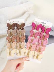 10 buc cleme de păr cu fluture Boho pentru fete - Accesorii de modă drăguțe și simple pentru toate sezonurile