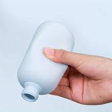 3pcs Plastic Travel Shampoo Bottles, Transparent Blue Shampoo, Lotion, Shower Gel Foam Pump Bottles