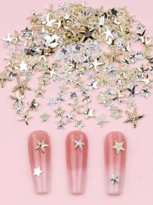 30pcsY2K Mini Starfish Five-Pointed Star Gold And Silver Randomly Mixed Nail Accessories DIY Nail Supplies