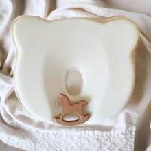 1 Stück Neugeborenen Baby Anti-Plattkopf Bären-förmiges Kissen, korrigierendes Säuglingskopf-Formungskissen aus Memoryschaum, Hinweis: Nicht waschbar, geeignet für Babys von 0-6 Monaten