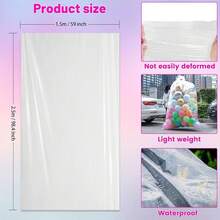 2 Pcs 98.4 X 59 Inches Large Balloon Bags For Transport, Big Plastic Balloon Storage Bag,Clear Balloon Drop Bag, Giant Carrying Storage Bags For Wedding Birthday Party Supplies-Dx - 2 Pack - View 3