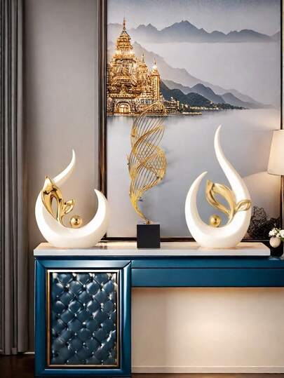 Modern Abstract Art Statues And Sculptures, Suitable For Placement At Entryway, Dining Table, Living Room, Office, Bedroom, And Kitchen. They Are An Ideal Choice For Scandinavian Style Decor, Also Suitable For Weddings, And Make Excellent Gifts For Friends And Family.