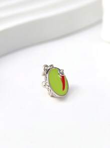 1pc Simple Unique 925 Sterling Silver Enamelled Guacamole Charm DIY Women Fine Jewelry Gift