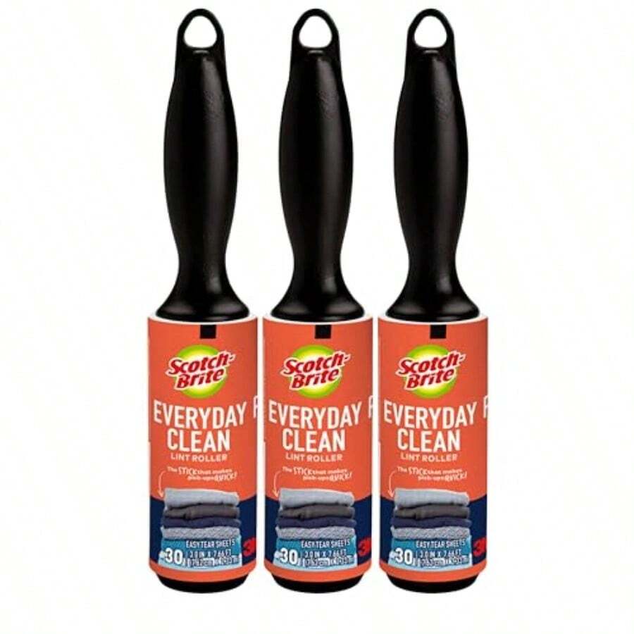 XNHHWScotch Mini Lint Rollers 3Pack 30 Sheets Each TravelSize Sticky Lint Removers For Clothes Furniture And Pet Hair9kd6 - White,Black - View 1