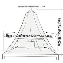 1 Peça Mosquiteiro Dossel de Cama para Cama de Casal, Cortinas de Dossel de Cama de Casal do Teto, Tenda de Mosquiteiro Dome para Cama de Solteiro, Camas de Adultos, Cortinas de Dossel de Cama de Casal, Elegante Tenda de Mosquiteiro Dome para Camas de Adultos
