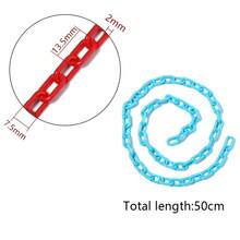 10pcs/Pack Colorful Acrylic Chain, DIY Jewelry Accessories, Necklace Chain, Eyeglasses Chain, Mask Chain - Multicolor - View 6