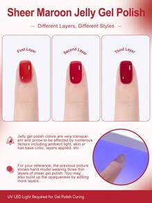 coscelia 6PCS Soak Off Gel Nail Polish Set 7ML Crystal Jelly Pink Red Brown Nail Gel Polish Needed UV/LED Nail Lamp, Summer Gel Nail Polish Kit Manicure Kit Nail Supplies For Women DIY Nail Art Salon Gift