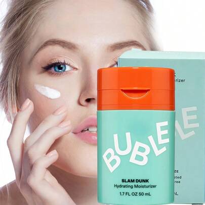 Bubble Skincare Face Moisturizer - Hydrating Face Cream For Dry Skin Made With Vitamin E + Aloe Vera Juice For A Glowing Complexion -With Blue Light Protection (50ml)