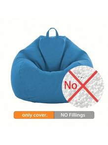 1pc Premium Sofa Bean Bag Cover, Japanese Style Solid Color Fabric Slouchy Sofa Cushion Cover, Soft And Durable Furniture Protector For Bedroom And Living Room (Without Filling), Home Organization And Storage, Bedroom Accessories