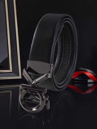 1 Piece Men's Black Multicolor Letter Alloy New Self Buckle Alloy Buckle Business Casual Multifunctional Jeans Belt As A Perfect Gift For Dads, Relatives And Boyfriends Summer, Schoolcasual, Business, Boyfriend Husband Father Dad Men Gift, Daily Wear, Fashion, Teen, Outdoor, Vacation, Athletic, Travel, Street, Boho, Vintage Fall, Autumn, Halloween Autumn-Winter Accessories,Suitable For Teens, Youth,Men,Casual, Outdoor, Athletic, Vacation, Graduation Gifts, Birthday, Daily Wear