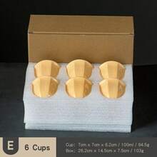 6pcs/Set Embossed Ceramic Tulip Cups (100ml) - Arabic Style Matcha And Coffee Cups, Suitable For Eid Al-Adha - Multicolor - View 13