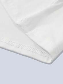 休闲黑色短裤和白色短袖上衣套装，宽松的日常穿搭风格，百搭的简约设计，适合夏季穿着 - 黑與白 - 查看 5