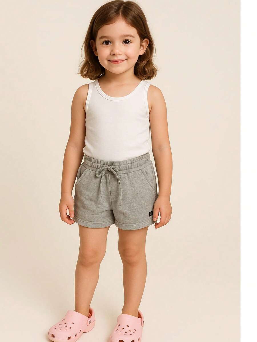Paparrel Teen Girls Denim Shorts - 淺灰色 - 查看 1