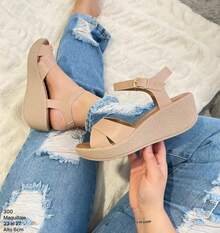 sandalia mujer plataforma   Liso    Vacación  De moda  Playa  Casual    Playa  Vacaciones  Vacación  Casa  Oficina  Fiesta