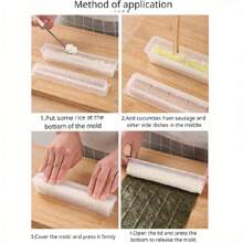 1 pieza Molde manual ultrafino para enrollar sushi con algas, arroz y verduras, herramienta para preparar sushi japonés y coreano, molde pequeño para enrollar algas, arroz y verduras, utensilios de cocina