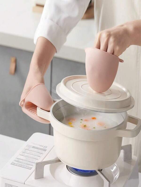 Luvas de silicone resistentes ao calor para forno, mini luvas de forno, luvas de borracha para forno, luvas de fixação para luvas de cozinha, luvas de cozinha fofas, mini luvas de forno, luvas de fixação para cozinha resistentes ao calor, utensílios de cozinha para cozinhar e assar