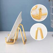XNHHWPlate Holder Easel Display Stand 3 Inch Metal Plate Stands For Display Tabletop Picture Stand Gold Iron Easels For Display Pictures Photo Frames Book Decorative Plates Plaque 1 Pack9kd2 - 1 - View 5