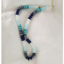 manbara 疊積塗鴉OOAK 2024海灘波西米亞彩色珠寶創意手工混合寶石天然石頭串珠項鍊女士首飾批發疊積塗鴉OOAK