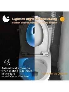SmartLuxe Motion Sensor LED Lamp - Color-Changing, Adjustable, Remote-Controlled, Wall-Mounted, USB Rechargeable Night Light For Home Bathroom - Durable ABS Material, Plastic Lens, 36V Or Below, Non-Waterproof, Energy-Efficient, Easy Installation - Đèn ngủ - Xem 4