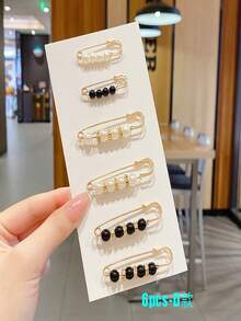 6/12/18/20 Stücke Kunstperlen Taillenknöpfe, süße Broschen, Kunstperlen Broschen, einstellbare Hosen Knöpfe, Legierung Hosen Taillenclips, einstellbare Kleidung Straffzieher, Multi-Größe, Mode Accessoires - Weiss - Übersicht 10