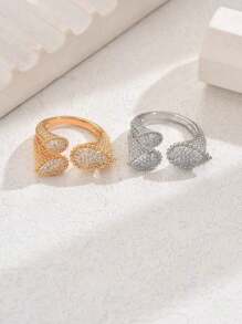 1pc Retro Luxury Niche Design High-End Teardrop Water Drop Chain Open Ring, Party Travel Accessory Gift