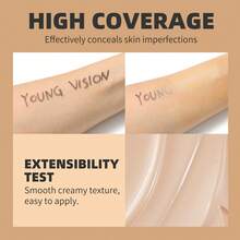 YOUNG VISION 1 件装遮瑕膏，自然持久，防水，美肤，高遮瑕力粉底 - 彩色 - 查看 6