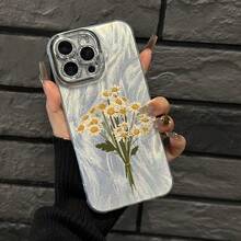 Funda para teléfono 1PC Margarita encantadora - Ramo - Impreso, fino - Hilo emplumado con orificios IMD Moda y teléfono, 16/ 15/ 14/ 13/ 12/ 11 Pro Promax Plus / X / Xsmax Funda para teléfono S, Es una elección encantadora Naturaleza - Plateado - Ver 1