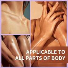 100ml 闪亮身体闪光喷雾，高强度自然闪亮荧光笔，持久、防汗、防水、不粘腻的身体、头发和衣服派对闪光 - 金色 - 查看 4