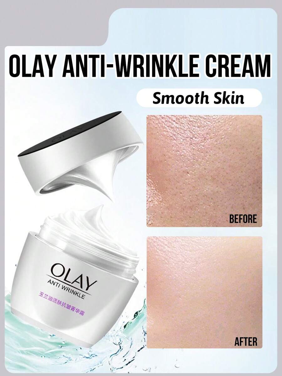 Olay 1pc 50g (1.75oz) Rejuvenating Anti-Wrinkle Cream, Reduces Fine Lines, Improves Dullness, Light Fragrance, Creamy Texture, Highly Absorbent, Anti-Aging, Infused With BHA Salicylic Acid, Tightens Skin, Brightens Complexion, Long-Lasting Soft Skin, Suitable For Those Seeking Anti-Wrinkle Care, Daily Skincare, Nighttime Skincare, Seasonal Skincare. - 50g - View 1