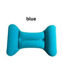 1 pieza Cojín lumbar inflable ajustable que alivia el entumecimiento de la parte baja de la espalda para dormir, conducir, volar, portátil