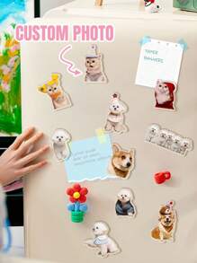1 Spersonalizowany akrylowy magnes na lodówkę ze zdjęciem zwierzaka, Spersonalizowana, kreatywna naklejka magnetyczna w kształcie, Magnes na lodówkę z portretem zwierzaka, Akrylowe magnetyczne magnesy DIY ze zdjęciem uroczego kota i psa, Niezbędnik ślubny, Wielofunkcyjny, Ozdobny, Wielokrotnego użytku, Wykwintny, Stylowy, Wysokiej jakości, Kolorowy, Nowoczesny, Niestandardowy, Spersonalizowany, Unikatowy, Idealny prezent dla niego, Idealny prezent dla niej, Chłopaka, Taty, Dziewczyny, Mamy, Rodziny, Przyjaciół, Herbaciarni, Domu, Ogrodu, Biura, Na rocznice, Na Walentynki, Na Dzień Matki, Na urodziny, Na Dzień Ojca, Na ukończenie szkoły, Na śluby, Na parapetówkę, Wielofunkcyjny, Ozdobny, Wielokrotnego użytku, Wykwintny, Stylowy, Wysokiej jakości, Kolorowy, Nowoczesny, Niestandardowy, Spersonalizowany, Unikatowy, Idealny Prezenty dla niego, idealne prezenty dla niej, chłopaka, taty, dziewczyny, mamy, rodziny, przyjaciół, herbaciarni, domu, ogrodu, biura, na rocznice, walentynki, dzień ma