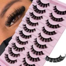 30 Pairs Dramatic Fluffy Russian Strip Lashes Faux Mink For Makeup False Eyelashes DD Curl Messy Volume Fake Lashes - 濃密款 - 查看 1
