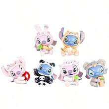 Disney Caja ciega de la serie de fiestas de animales de Disney Lilo y Stitch - Figuras coleccionables de misterio, juguetes exquisitos y regalos decorativos, figuras sorpresa únicas con detalles y accesorios intrincados (estilos aleatorios)