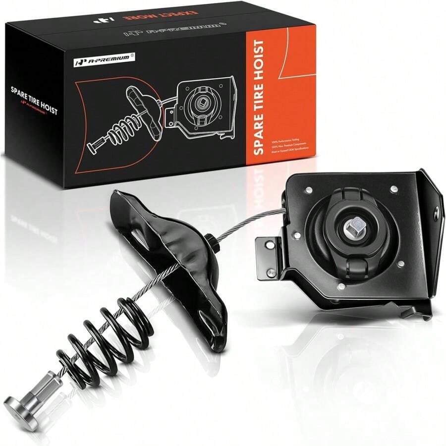 A-Premium Spare Tire Hoist Spare Tire Winch Carrier Compatible With Chevy  1500 99-18, 2500 3500 Suburban Tahoe &Amp; GMC Sierra 1500 99-18, 2500 3500 Yukon, Replace# 20870067, 15866164, 924-510