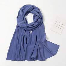 1 Khăn trùm đầu voan crepe trơn cho nữ, khăn trùm đầu thanh lịch cho người Hồi giáo mặc hàng ngày, khăn quàng cổ thời trang cho bãi biển, mọi mùa, món quà tuyệt vời cho gia đình, chị em gái, mẹ cho trang phục - Nhiều màu - Xem 10