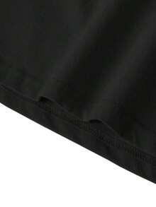 2025 夏コットンルーズラウンドネックオールマッチ女性服快適なカジュアルガール Tシャツ若々しいポップバイタリティデイリー半袖 - ブラック - チェックする 4