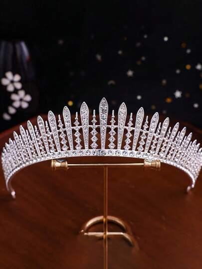 1 Stück Damen Strass Krone Design Luxus Braut Haarband für Hochzeit Party Königliche Tiara