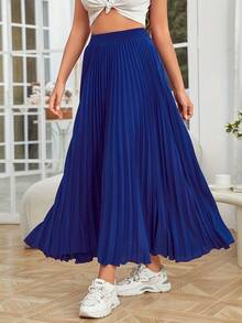 女士简约时尚优雅百搭百褶裙