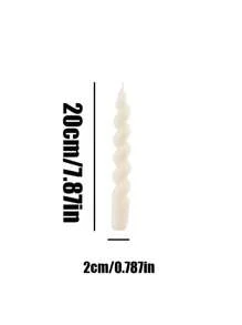 1 Box 3 Stück spiralige Taper Kerzen, 20 cm Länge, Bodendurchmesser 2 cm, 6 Stunden Brenndauer, unparfümiert, tropffrei, verjüngt, für Dinnerpartys und Hochzeitsdekoration