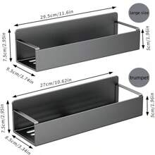 4 piezas de estantes magnéticos de metal para especias y almacenamiento, adecuados para refrigerador, horno y lavadora, organizador de almacenamiento negro para refrigerador