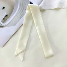 1 pièce Bandeau extra long pour femme 1m, bandeau foulard de couleur unie polyvalent pour la taille ou la décoration du cou, foulard long et fin en soie, accessoire pour fête, cadeau pour les proches et les amis, bandeau turban, serre-tête, bandeau de sport