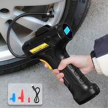 leowin Cordless Digital Tire Inflator, Portable Air Compressor With Auto-Shutoff, Accurate Pressure LCD Display, For Car, Motorcycle, Bike, Ball - Compact, Rechargeable, Compact And Lightweight Design - 无线 - 查看 1