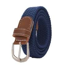 Woven Elastic Seamless Invisible Buckle-Free Adjustable Stretch Canvas Jeans Belt Casual Waist Band For Men & Women