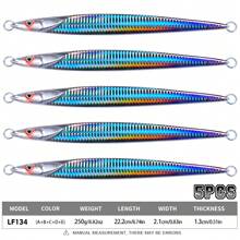 PROBEROS 5 Stücke Jigging Weitwurf Eisenblech Köder, Nanyou Hochsee Angelköder Eisenblech Fisch, Boot Angeln biobasierter künstlicher Köder 180g-280g