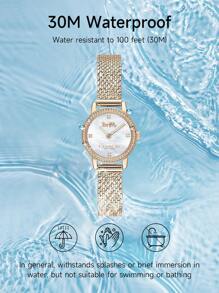 Coach Audrey Women Analog Quartz Bracelet Watch With Stainless Steel Bracelet Luxury Casual Gift Watch,22mm Dial Case Ladies Watch