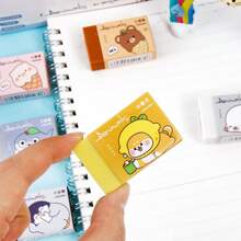 Animal Series Paper Wrapped Erasers, Can Be Cut Into Cross Section With Filling Pattern, Beautiful School Supplies Office Supplies Pencil Case, Automatic Pencil, Doodling Drawing Exam Eraser, Seal, Penguin, Puppy Pattern Cute Erasers, Party Favors Birthday Gifts, School Supplies,Back To School